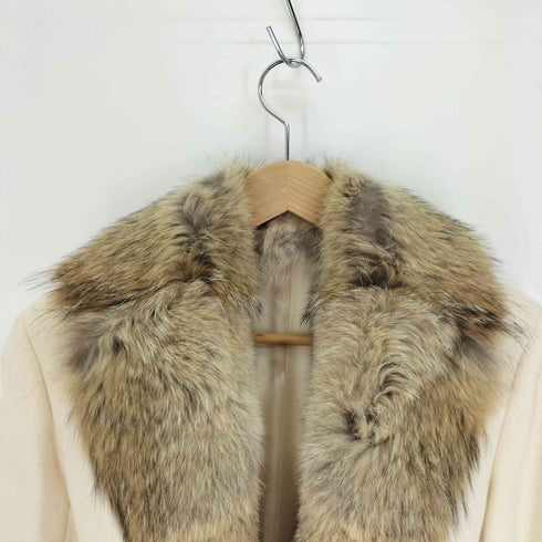 NOVESPAZIO リアルファー ウール 2WAY ロング コート レディース EUR:38