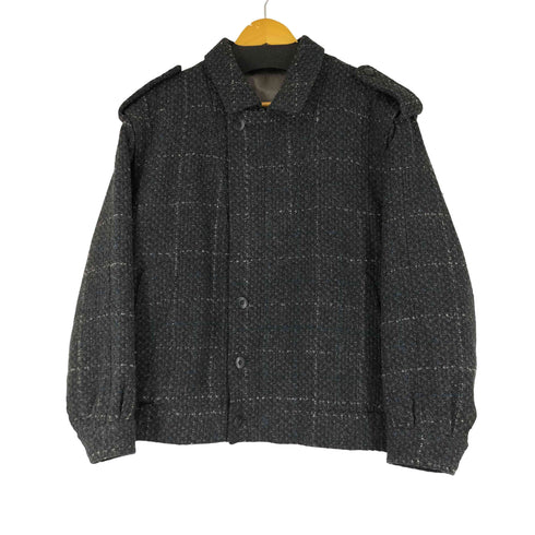 裏地シルク チェックウールブルゾン メンズ 25