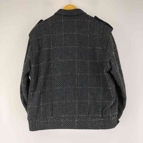 裏地シルク チェックウールブルゾン メンズ 25