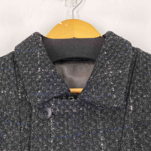 裏地シルク チェックウールブルゾン メンズ 25