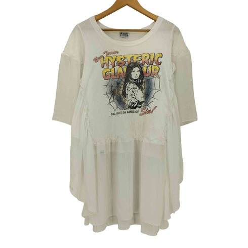 ヒステリックグラマー HYSTERIC GLAMOUR WEB OF SIN フリルTシャツ レディース FREE