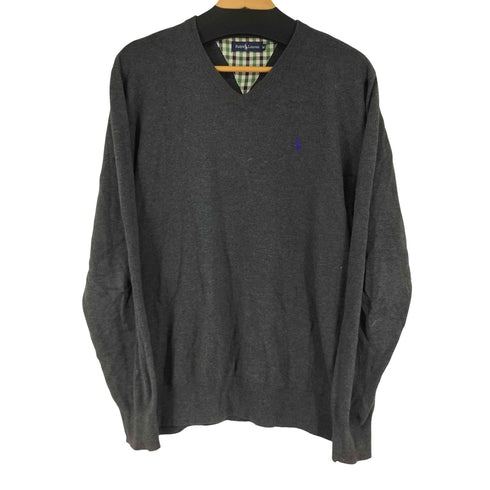 ラルフローレン RALPH LAUREN Vネック コットンニット メンズ M