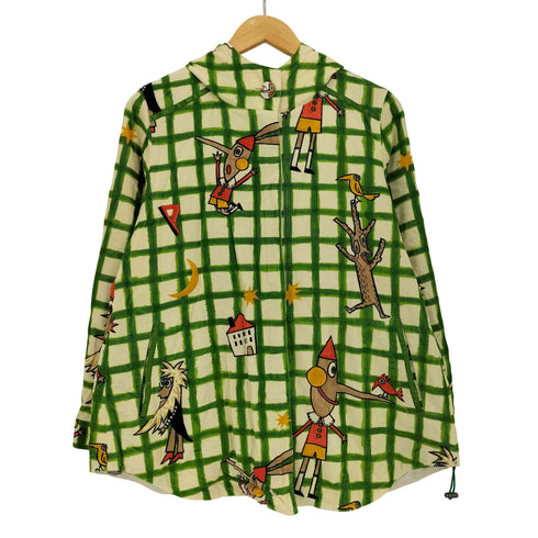 アルベロベロ OLLEBOREBLA オレボレブラ ピノキオ 裾ドローコード コーデュロイ ジップアップ シャツフーディー メンズ