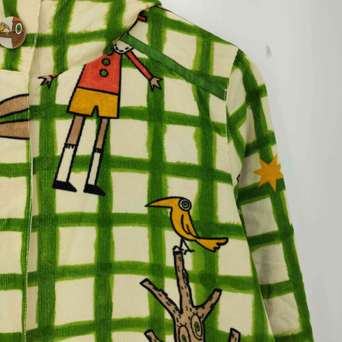 アルベロベロ OLLEBOREBLA オレボレブラ ピノキオ 裾ドローコード コーデュロイ ジップアップ シャツフーディー メンズ