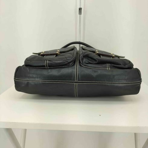 ケイトスペード Kate spade 白ステッチ レザー トートバッグ レディース