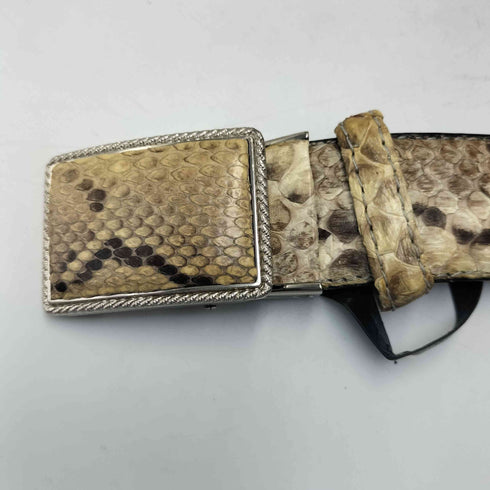 DIAMOND リアルスネークネザー パイソン柄 ニシキヘビ ベルト メンズ