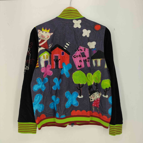 アルベロベロ OLLEBOREBLA オレボレブラ ブタさん chez cochonnet お絵描き ダブルジップ 袖切替 トラックジャケット メンズ