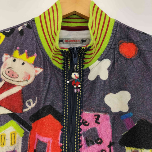 アルベロベロ OLLEBOREBLA オレボレブラ ブタさん chez cochonnet お絵描き ダブルジップ 袖切替 トラックジャケット メンズ