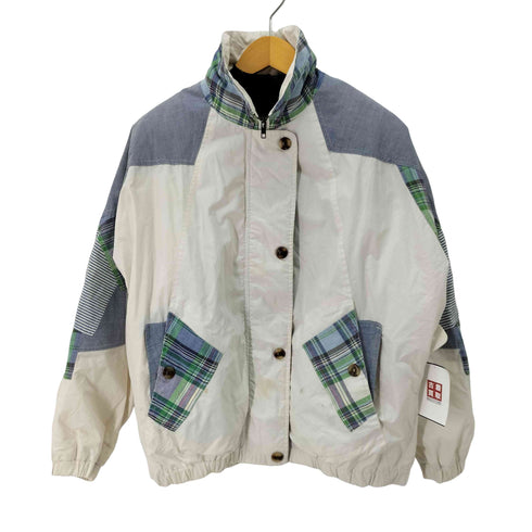 ロンドンフォグ LONDON FOG チェック・ストライプ柄 切替デザイン ジップジャケット レディース JPN:S