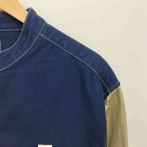 メイ MEI クレイジー パターン バンド カラー シャツ メンズ JPN:L