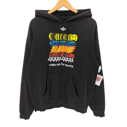 アディダスオリジナルス adidas Originals ロゴ プリント プルオーバー フーディ メンズ JPN:L