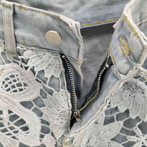 レースデザインストレートデニム レディース JPN:S