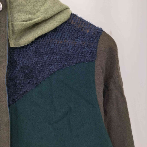 アルベロベロ OLLEBOREBLA オレボレブラ ブタさん 異素材切替 ウール フーデットジップジャケット レディース