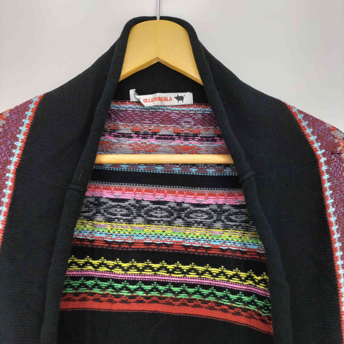 アルベロベロ OLLEBOREBLA オレボレブラ おはな ラメ糸 幾何学模様 刺繍 変形 アシンメトリー ボタンレスカーディガン レディース