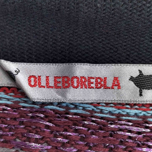 アルベロベロ OLLEBOREBLA オレボレブラ おはな ラメ糸 幾何学模様 刺繍 変形 アシンメトリー ボタンレスカーディガン レディース