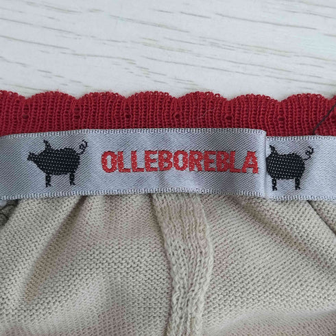 アルベロベロ OLLEBOREBLA オレボレブラ ぶたさん 刺繍 マルチボーダー フレンチスリーブカットソー レディース
