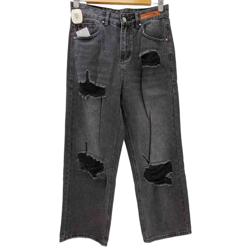 new wave street culture ダメージワイドデニムパンツ レディース 28