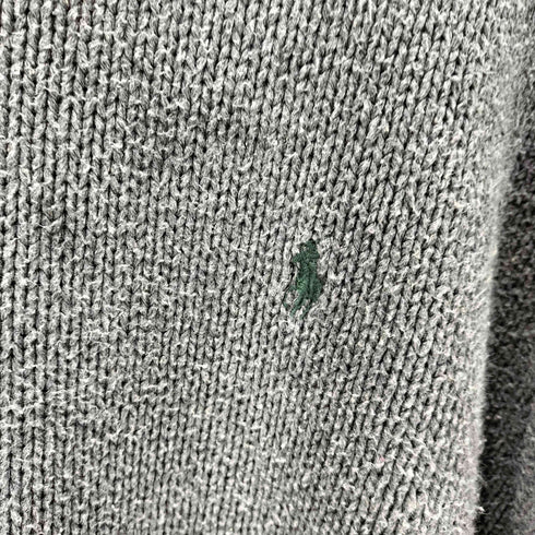 ポロバイラルフローレン Polo by RALPH LAUREN ポニー 刺繍 ローゲージ コットン ニット セーター ロングリブ メンズ import:M