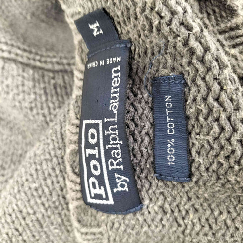 ポロバイラルフローレン Polo by RALPH LAUREN ポニー 刺繍 ローゲージ コットン ニット セーター ロングリブ メンズ import:M