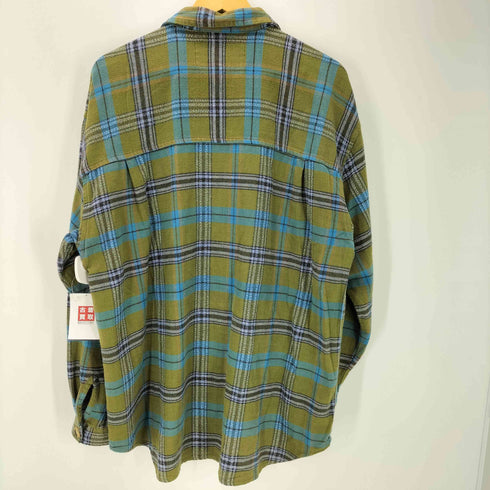 クイックシルバー Quiksilver 90S SALT-WATER DENIM ロゴ シャモア チェック シャツ メンズ import:L