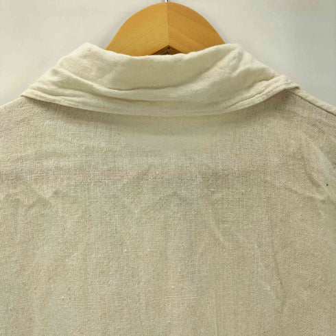 デカ襟 シェル ボタン ガーゼ スキッパー グランパ シャツ プルオーバー メンズ