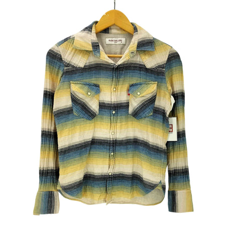 ルードギャラリー RUDE GALLERY マルチボーダー L/S ウエスタン シャツ ロカビリー メンズ JPN:S