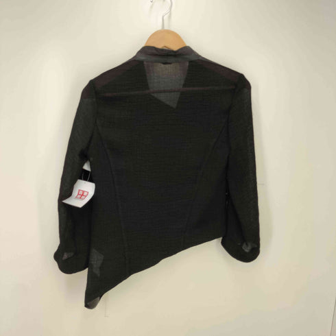 ヘルムートラング HELMUT LANG ラムレザー切り替え アシンメトリー ブルゾン ARCHIVE レディース P