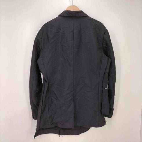 コムデギャルソンオムプリュス COMME des GARCONS HOMME PLUS 断ち切り デザイン ポリ縮 アシンメトリー テーラードジャケット メンズ JPN:M