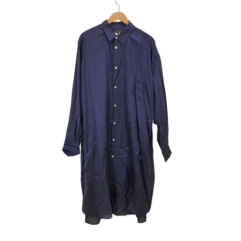 コムデギャルソンオムプリュス COMME des GARCONS HOMME PLUS 21SS メタルアウトロー期 ラメストライプ オーバーサイズシャツ メンズ JPN:L