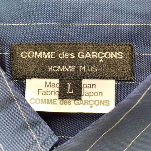 コムデギャルソンオムプリュス COMME des GARCONS HOMME PLUS 21SS メタルアウトロー期 ラメストライプ オーバーサイズシャツ メンズ JPN:L