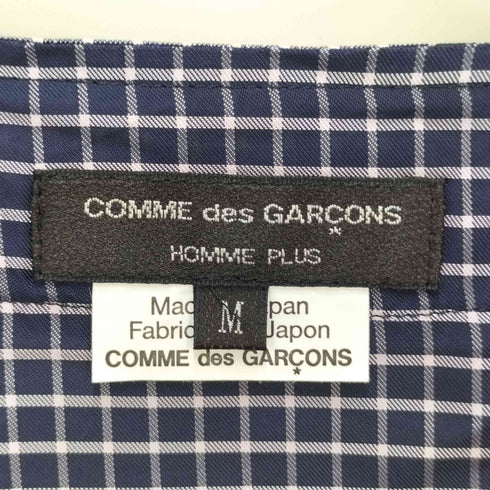 コムデギャルソンオムプリュス COMME des GARCONS HOMME PLUS 22SS 花の存在期 フリル チェック柄 ロングシャツ メンズ JPN:M