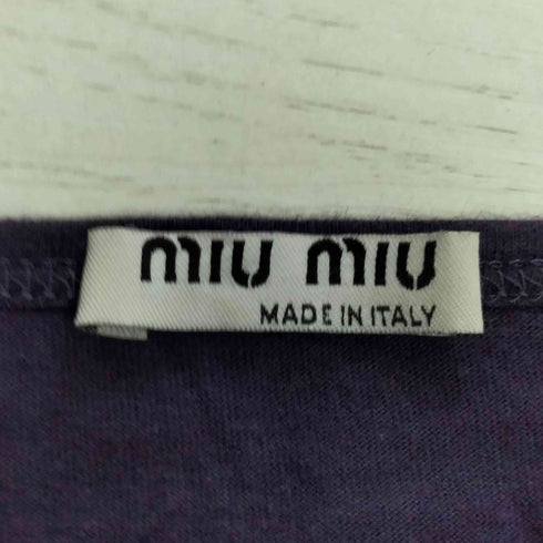 ミュウミュウ miu miu イタリア製 ペイズリーワッペン ボートネック チュニックワンピース レディース import:XS