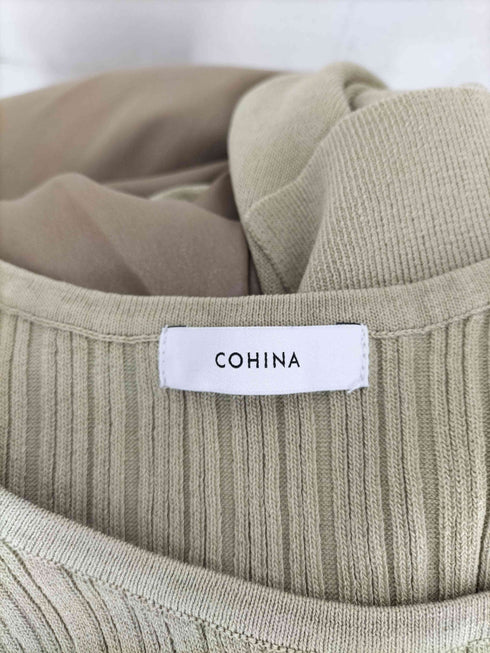 コヒナ COHINA シアーブライトドッキングワンピース-short & regular レディース short
