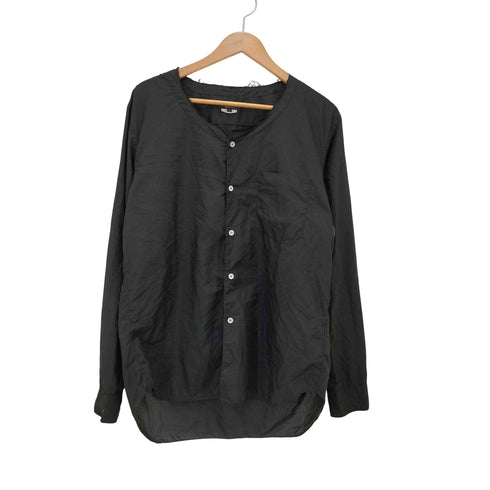 コムデギャルソンオムプリュス COMME des GARCONS HOMME PLUS 17SS The King Is Naked期 製品染 襟断ち切り ノーカラーシャツ メンズ JPN:M