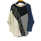 スカラー ScoLar マルチカラードッキングトップス レディース JPN:M