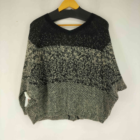 総柄ニットカーディガン レディース