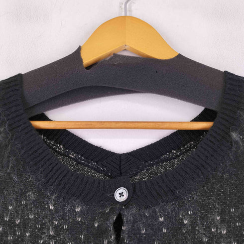 総柄ニットカーディガン レディース