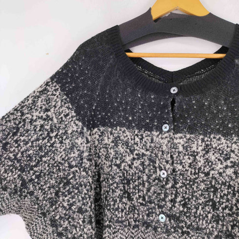 総柄ニットカーディガン レディース