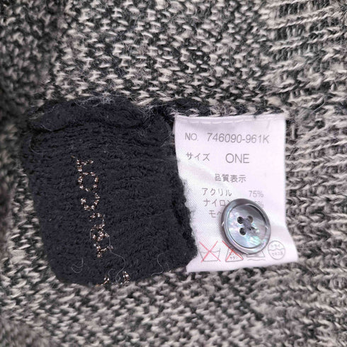 総柄ニットカーディガン レディース