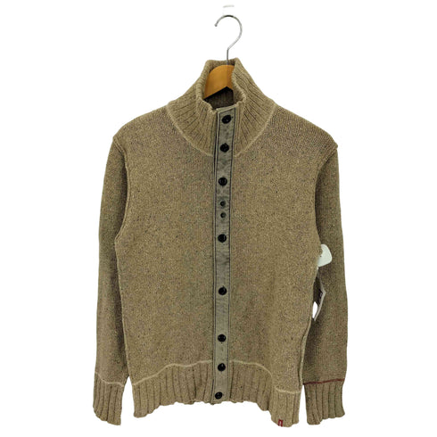 リーバイス Levis red loop 00s レザー ハイネック ニットカーディガン メンズ import:L