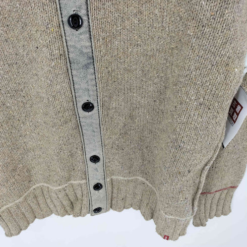 リーバイス Levis red loop 00s レザー ハイネック ニットカーディガン メンズ import:L
