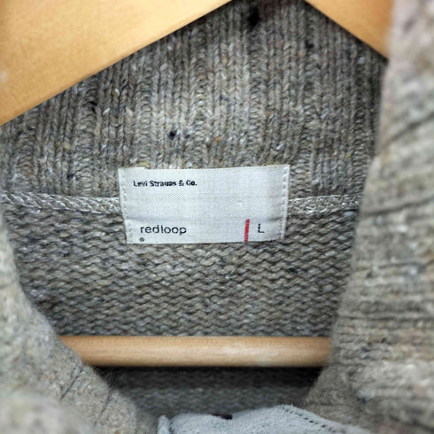 リーバイス Levis red loop 00s レザー ハイネック ニットカーディガン メンズ import:L