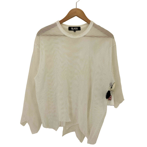 ブラックコムデギャルソン BLACK COMME des GARCONS アシンメトリー メッシュカットソー メンズ JPN:M