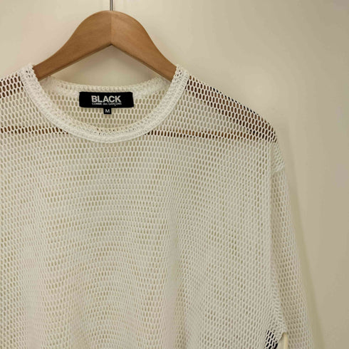 ブラックコムデギャルソン BLACK COMME des GARCONS アシンメトリー メッシュカットソー メンズ JPN:M