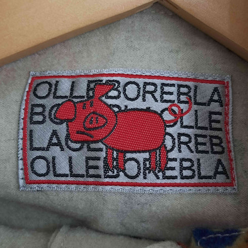 アルベロベロ OLLEBOREBLA オレボレブラ ぶたさん 花 ちょうちょ 総柄 フーデット ウール ハーフコート レディース