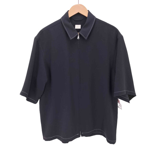 エディフィス EDIFICE E. Waving Dobby ZIP シャツ メンズ JPN:L