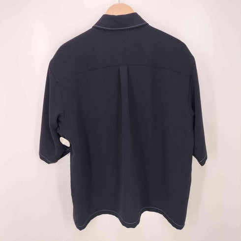 エディフィス EDIFICE E. Waving Dobby ZIP シャツ メンズ JPN:L