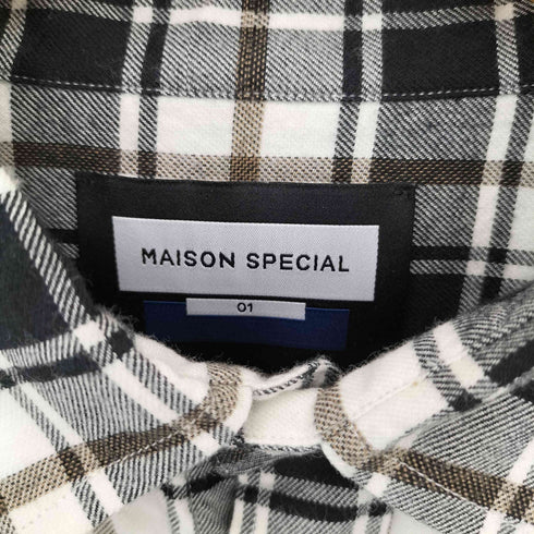 メゾンスペシャル MAISON SPECIAL Prime-Over Regular Collar Flannel Shirt プライムオーバー レギュラーカラー ネルシャツ メンズ 1