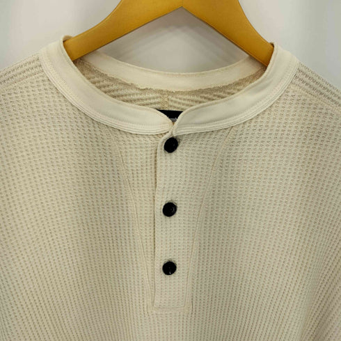 メゾンスペシャル MAISON SPECIAL Prime-Over Henry Neck Long Sleeve Waffle T-Shirt プライムオーバー ヘンリーネック ロングスリーブ ワッフルTシャツ メンズ 2