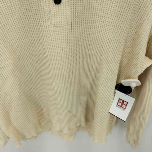 メゾンスペシャル MAISON SPECIAL Prime-Over Henry Neck Long Sleeve Waffle T-Shirt プライムオーバー ヘンリーネック ロングスリーブ ワッフルTシャツ メンズ 2